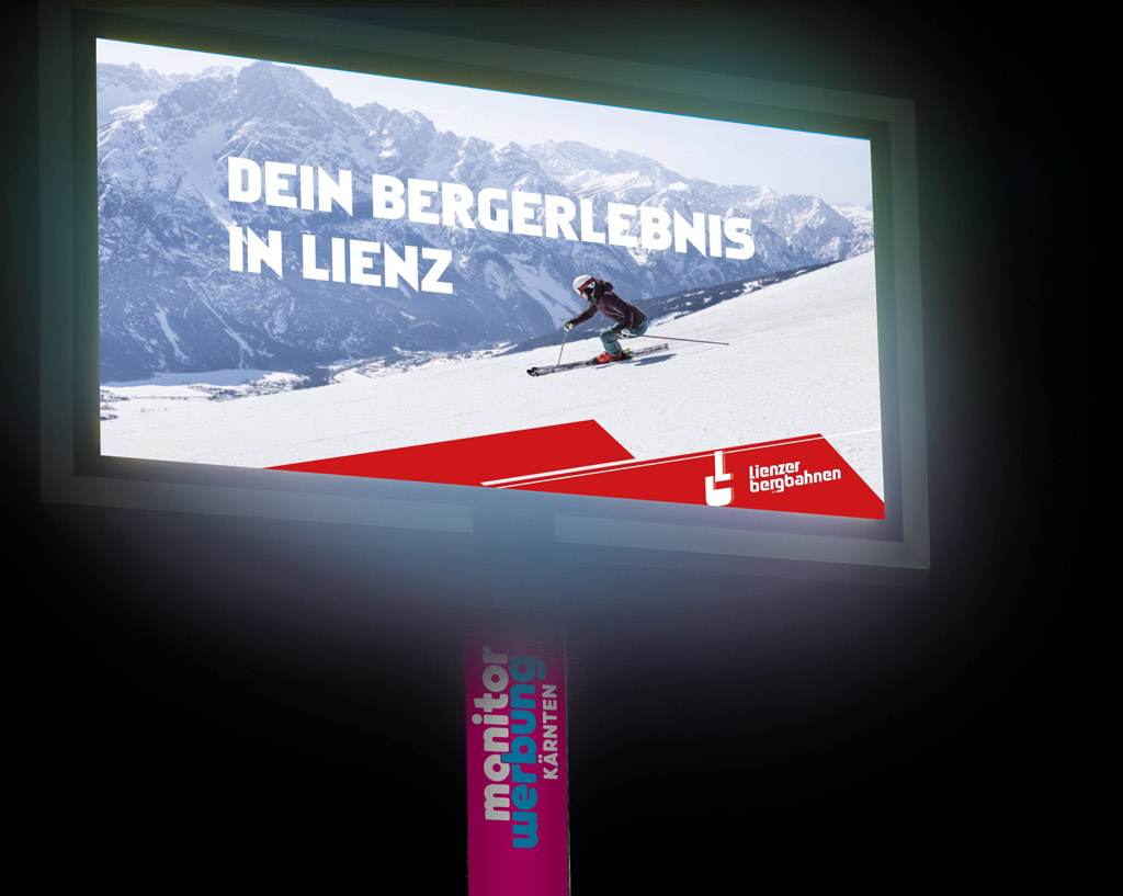 Lienzer Bergbahnen Monitorwerbung
